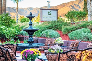 Fountain and courtyard at Highland Palms