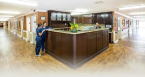 Nurses station and hallways